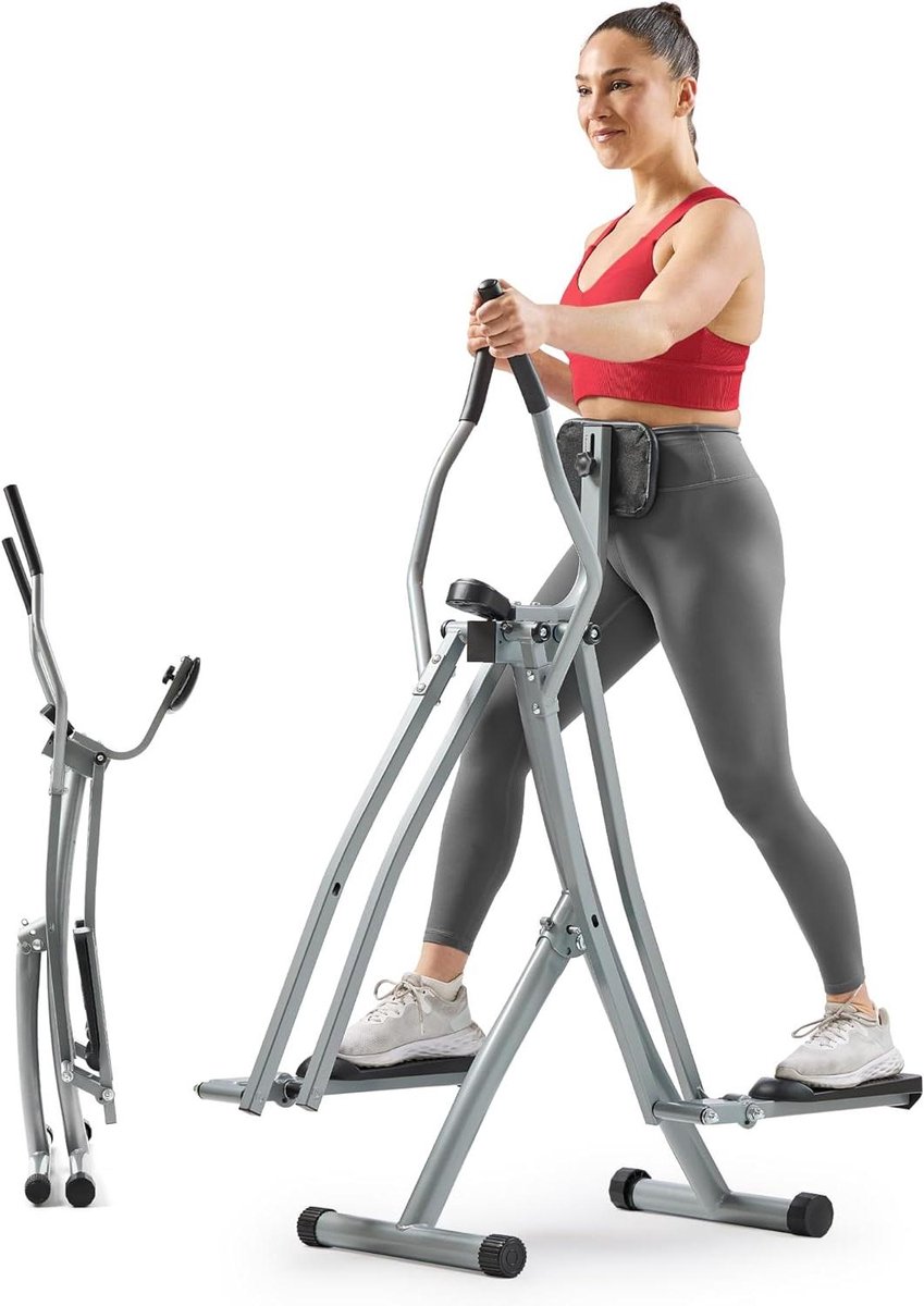 Crosstrainer - Elliptical trainer - Thuis sporten - Volledige lichaamstraining - 100 kg gewicht - Zwart
