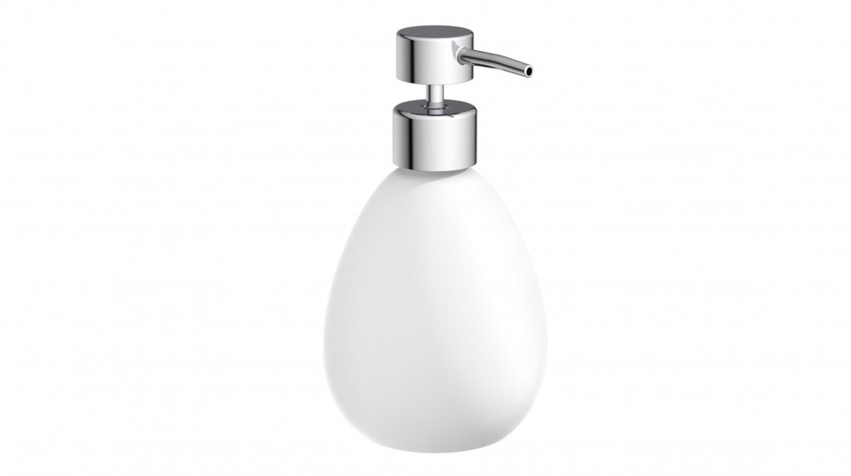 EISL Zeepdispenser Keramiek Mat Wit – Navulbare Zeeppomp – 160 mm – Voor Badkamer, Toilet en Keuken