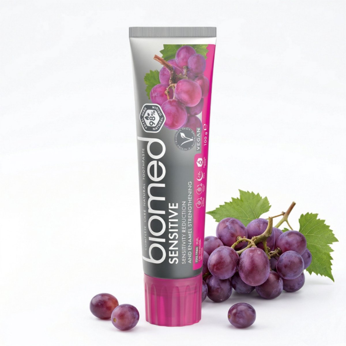 BIOMED Sensitive - Tandpasta voor gevoelige tanden - Versterkend, fluoridevrij, 3-pack