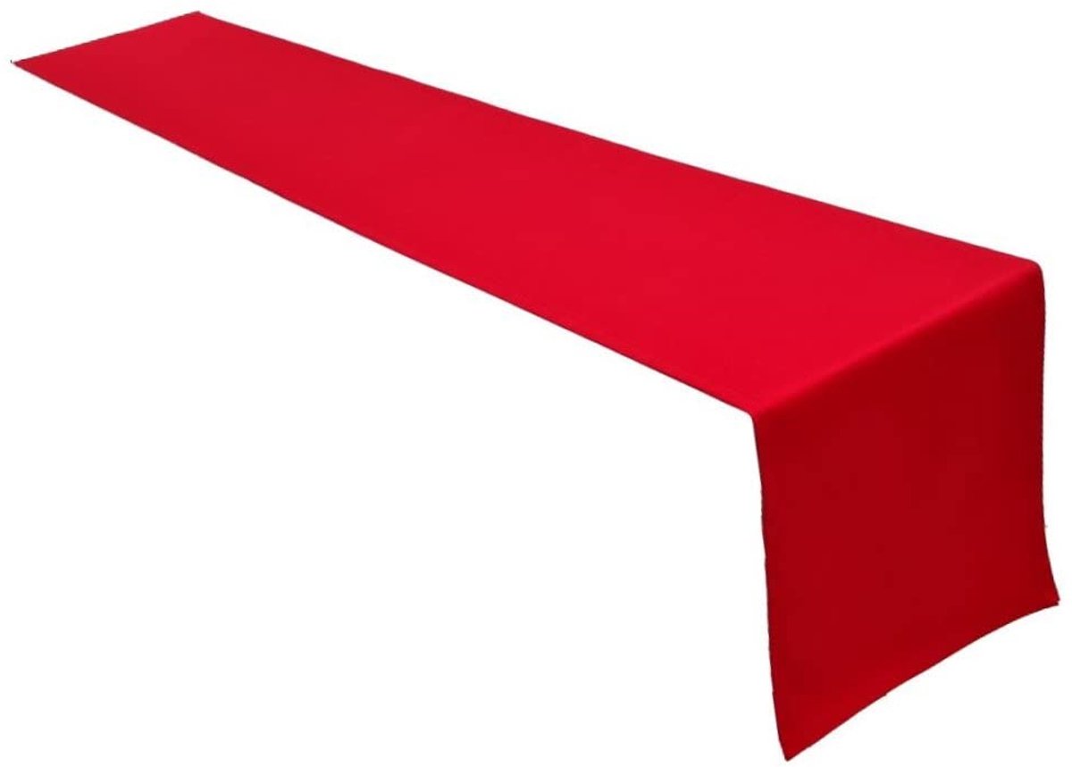 Tafelloper tafellinnen uit 100% katoen Collectie Concept, kleur en grootte naar keuze (tafelloper - 40x250cm, rood)