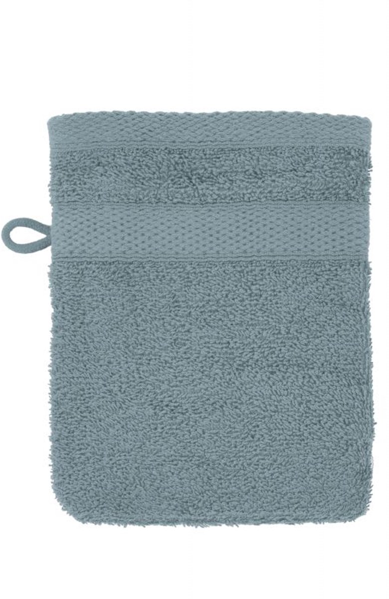 TISECO HOME STUDIO - Washand RIVA - SET/24 - 100% katoen - 450 g/m² - met ophanglus - 100% katoen - superzacht en zeer absorberend - 15x21 cm - Blauw