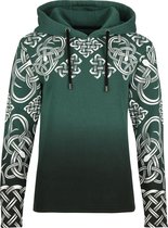 Black Premium by EMP Groene hoodie met dip dye-effect en dierenprint - Dames - M