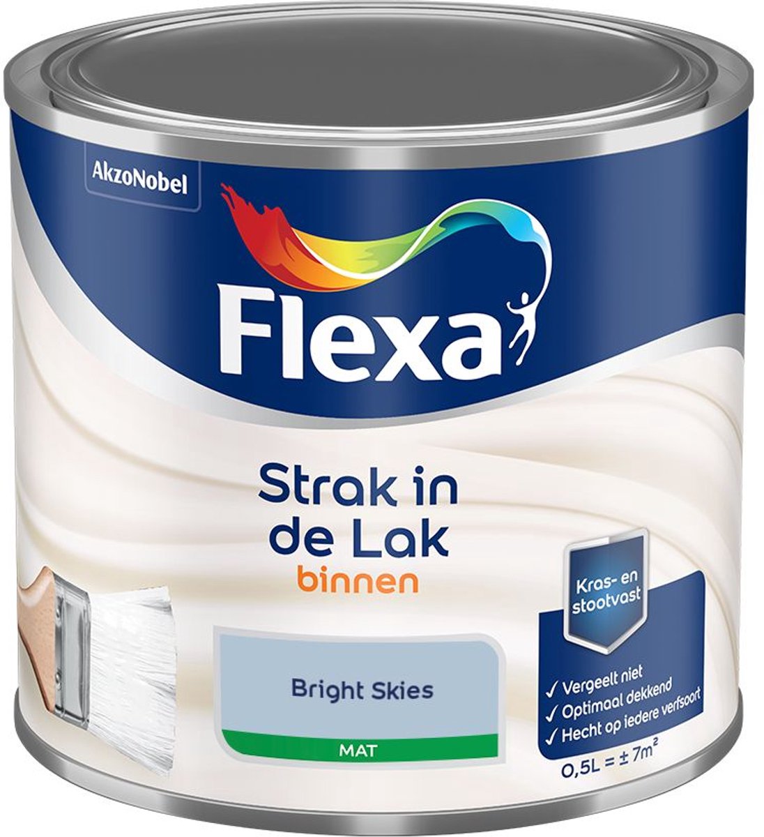 Flexa - Strak In De Lak Binnenlak Mat - Bright Skies - Mengverf - 500 Ml