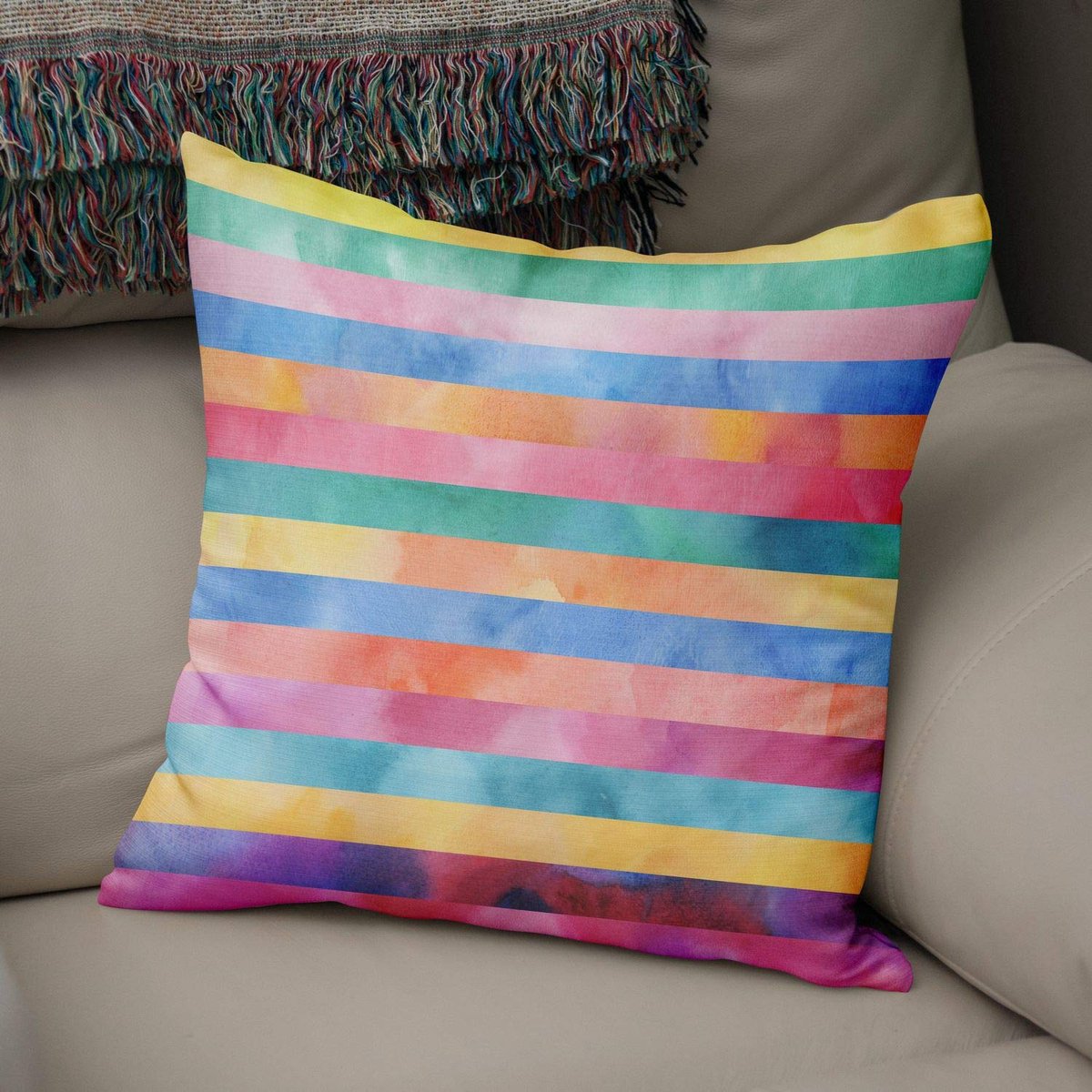 Kussenhoes willekeurig patroon, gooien kussenhoezen, home decoratieve kussenslopen voor woonkamer, bank, slaapkamer, grootte: 43x43 cm - ontworpen en vervaardigd in Turkije