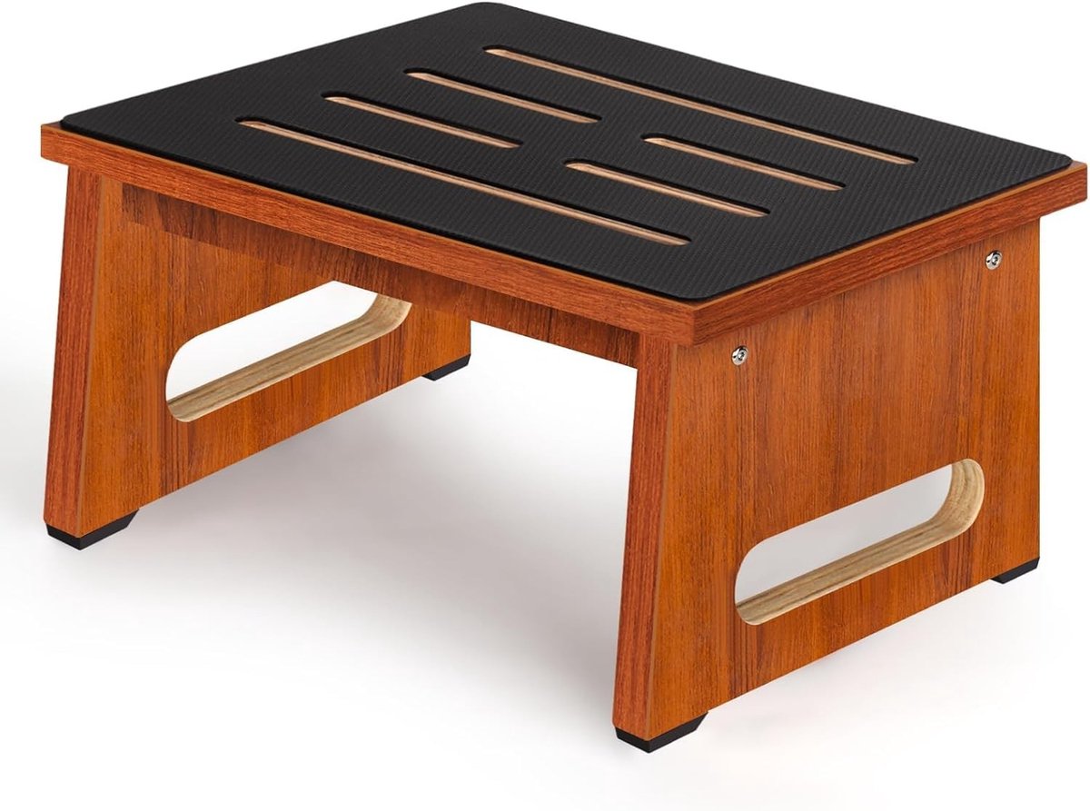 Dailygoods- Opstapkruk Hout - Antislip Voetenbank - Draagbaar Voor Binnen/Buiten - Veiligheidskruk - Multifunctioneel Gebruik - 20,5 cm Hoog
