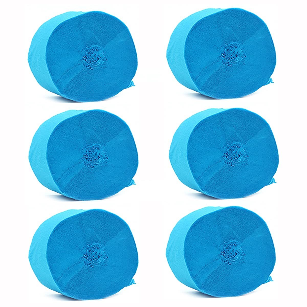 Dailygoods- Crêpepapier 6 Rollen 4,5 cm x 25 m - Feestversiering - Streamers - Achtergronddecoraties - Verjaardagsfeest - Bruiloft - Festivaldecoraties