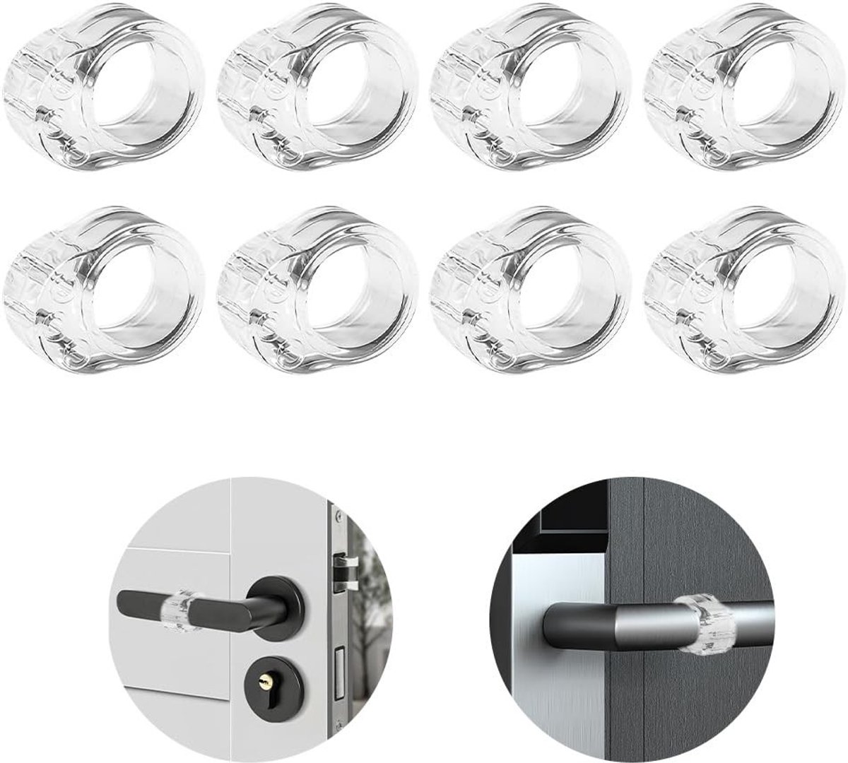 Dailygoods- Deurstoppers voor binnendeuren - PVC - 6 stuks - Raamstoppers - Deurvastzetters - Antislip. - Deurstopper