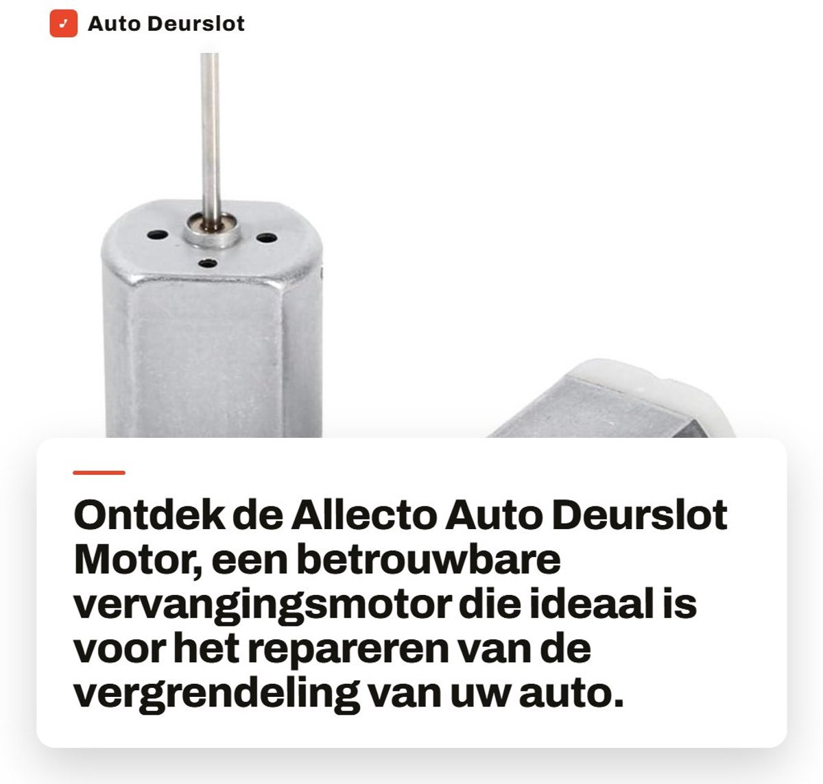Dailygoods- Deurslotmotor Vervanging - 2 Stuks - 22 mm Lange As - Centrale Vergrendeling - Universeel Gebruik - Metalen Constructie - Autodeurslot