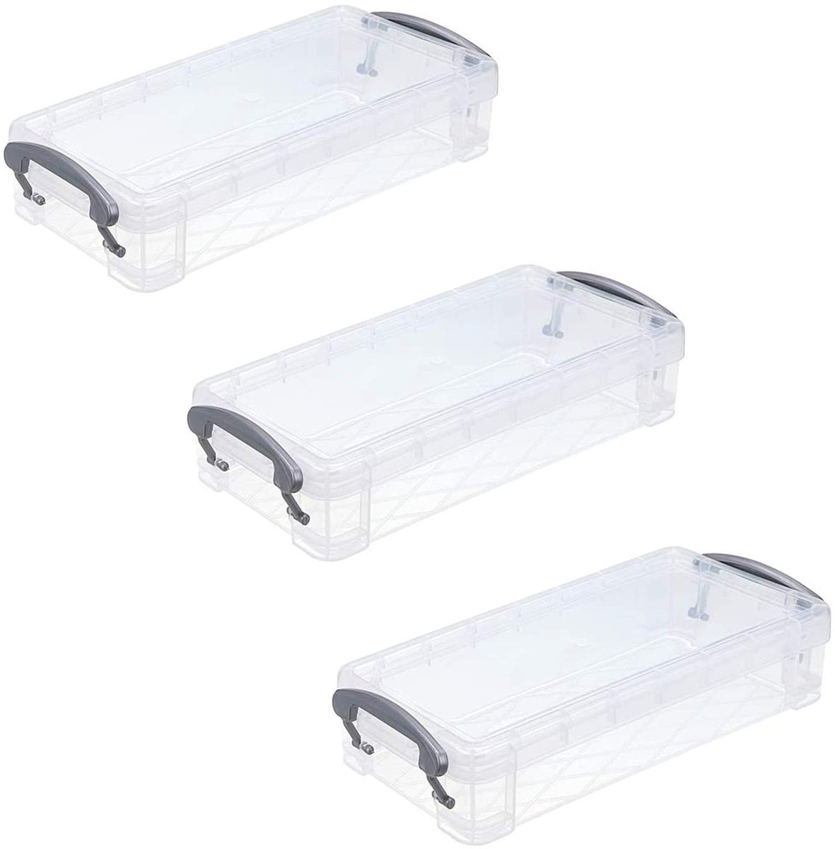 3PCS Translucent Pencil Box, Stackable Translucent Pencil Box, for Students, Children, Schools, Office, Terug naar school seizoen