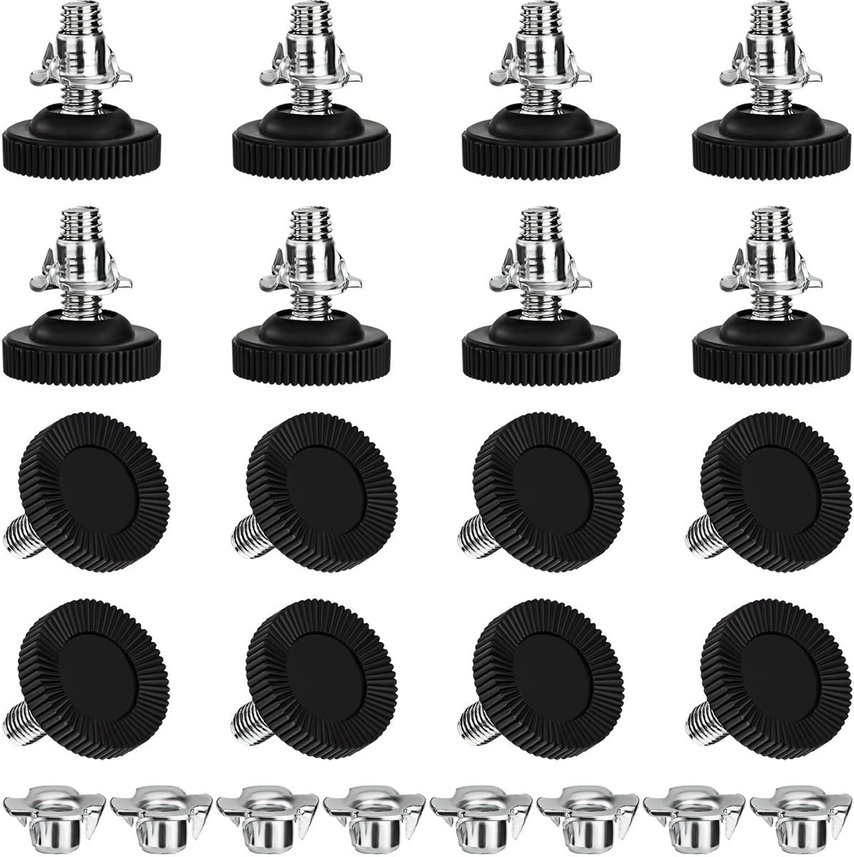 16 stuks verstelbare meubelpoten voor meubelpoten, schroef, bank, bureau, meubelpoten, stoel, poten, geluidsreducerend, M8 x 18 x 30 mm