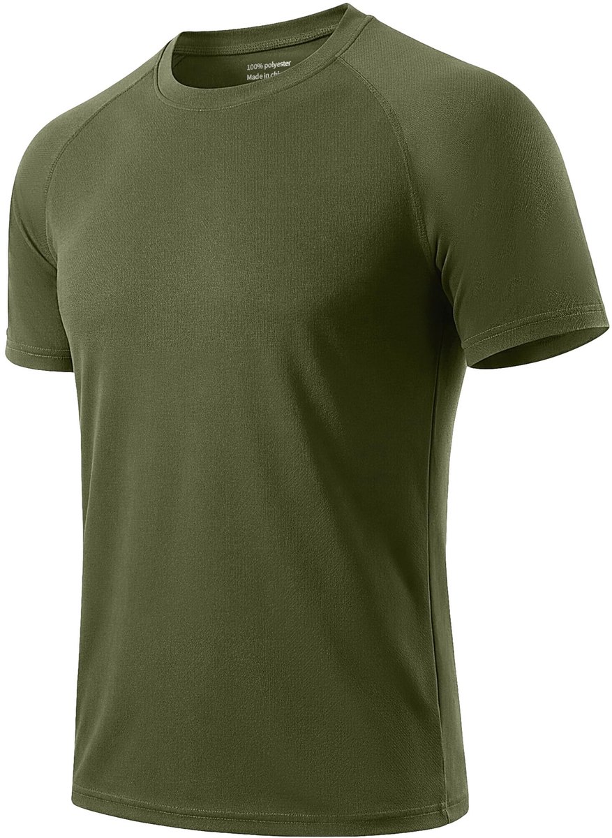 Sport-T-shirts voor heren, 3 of 5 stuks, korte mouwen, sneldrogend en ademend, voor hardlopen en sportschool
