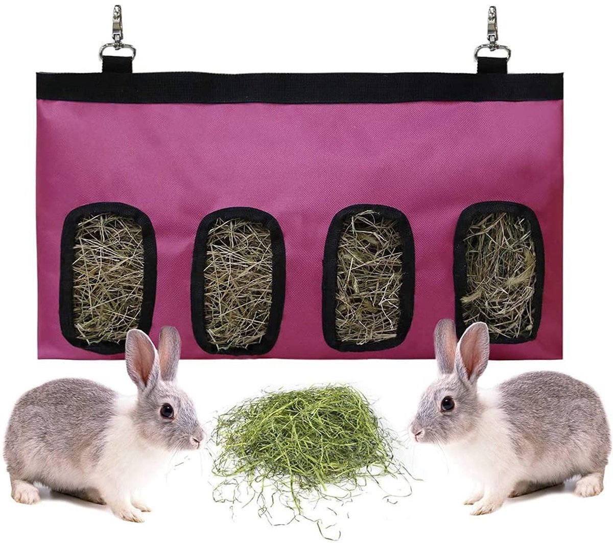 Dailygoods- Voerhooi Grote Maat – Hooivoederopslag – Hangend – Geschikt voor Konijnen/Cavia’s – 600D Oxford-Stof – Duurzaam Ontwerp – Voederzak