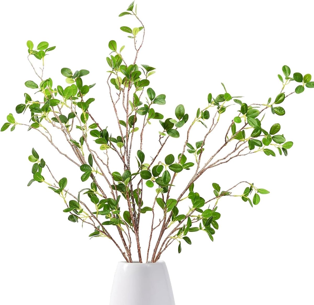Kunstplanten, groene bladeren, spray, 110 cm, kunstplanten, stammen, kunstmatige eucalyptus, tak voor vazenvulling, thuis, bruiloft, kantoor, decoratie