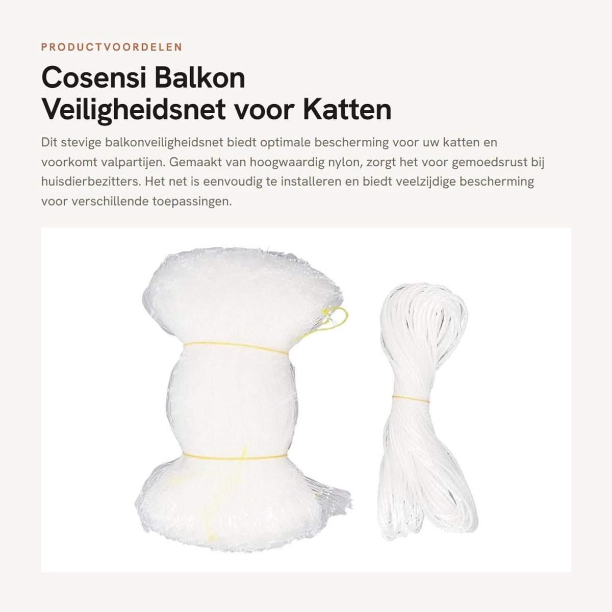 Dailygoods- Veiligheidsnet Balkon - Beschermend Net - Nylon Kattengaas - 8 x 3 Meter - Valpreventie - Ademend Ontwerp - Kattennet