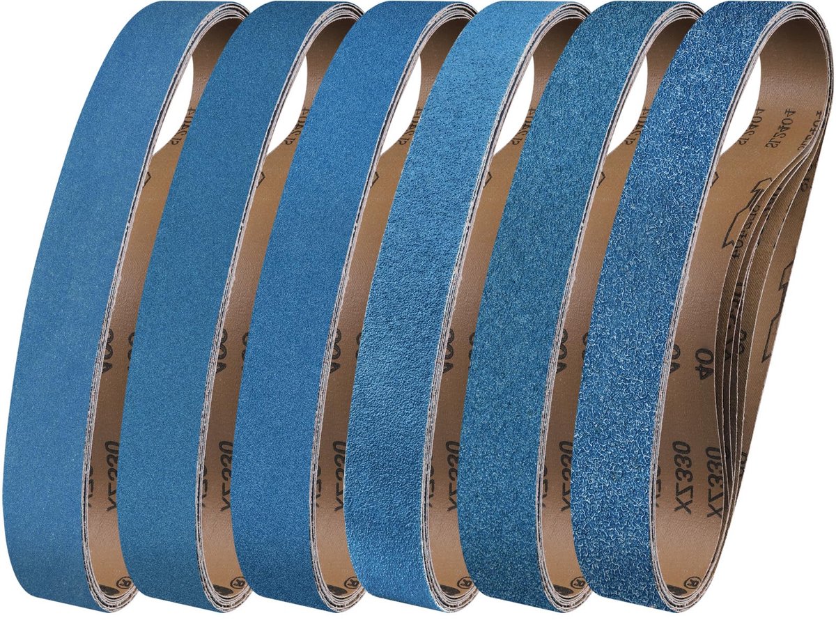 40 x 760 mm, 6 STUKS Schuurbanden 40/60/80/120/240/400 Grit voor het polijsten van metaal, hout