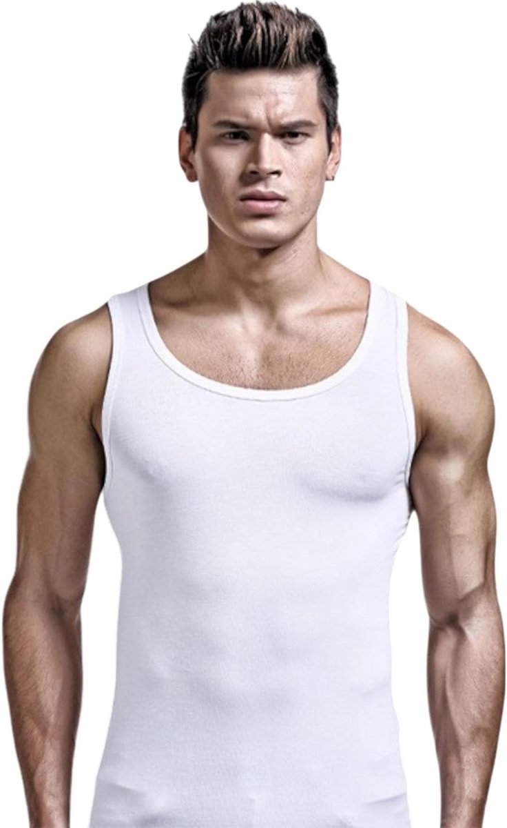 Mouwloze tanktop voor heren, sneldrogend en zweetabsorberend, ideaal voor fitness, hardlopen en bodybuilding, strakke pasvorm en stretchmateriaal