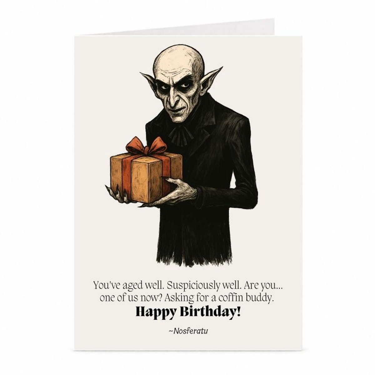 Nosferatu - Verjaardagskaart - JustTheCardGuy - A6 met envelop