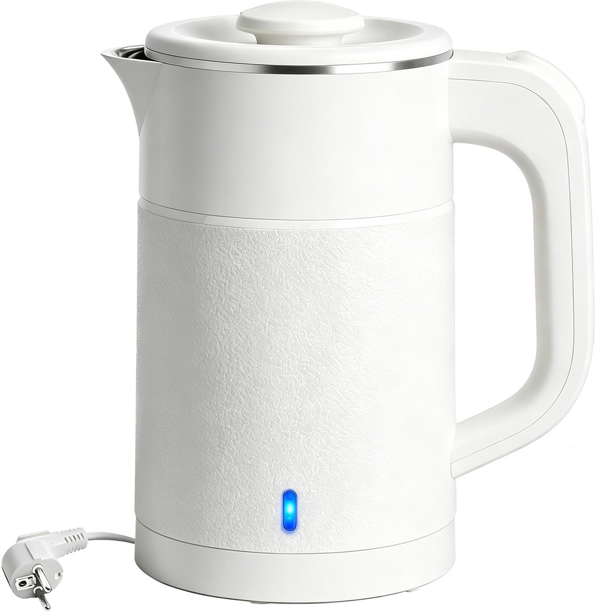 800 ml waterkoker, klein, 600 W reiswaterkoker, 6 minuten snel koken, reizen, elektrische waterkoker, draagbare - ShopVlot