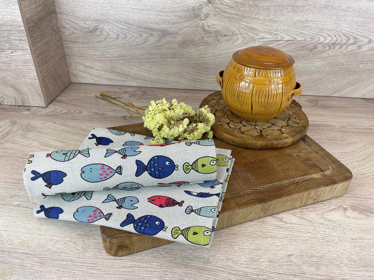 Gourmet theedoeken set van 2 - halflinnen 50 x 70 cm - stonewashed - stijlvol en praktisch - ShopVlot