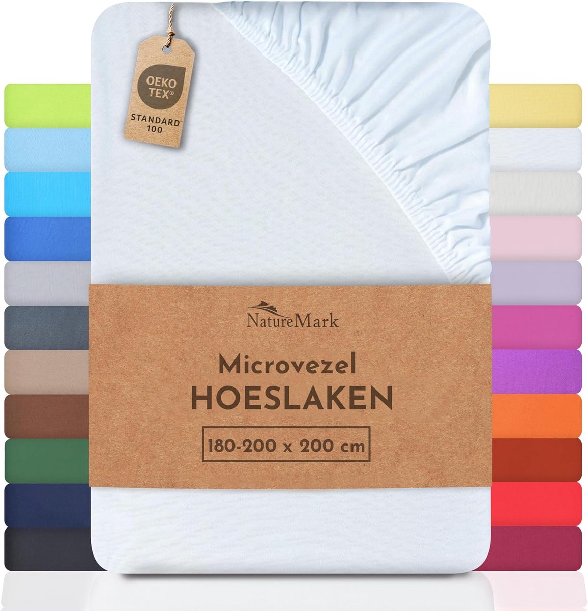 Laken 180x200-200x220 cm - microvezel - wit - ademend en zacht - ShopVlot