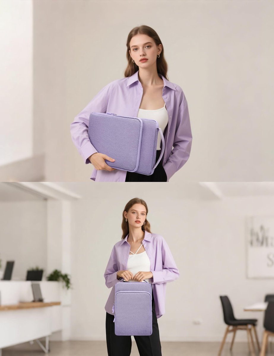 Laptoptas 13,3-14 Inch - Lila Paars - Geschikt voor MacBook Pro 14 - Stijlvolle bescherming - ShopVlot
