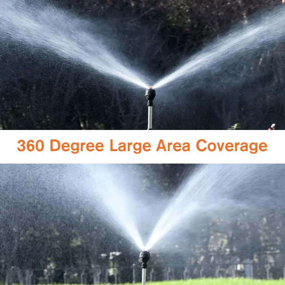Roterende statief sprinkler 360 graden - dubbelzijdige dekking - verstelbare hoogte - ideaal voor gazon en tuin - ShopVlot