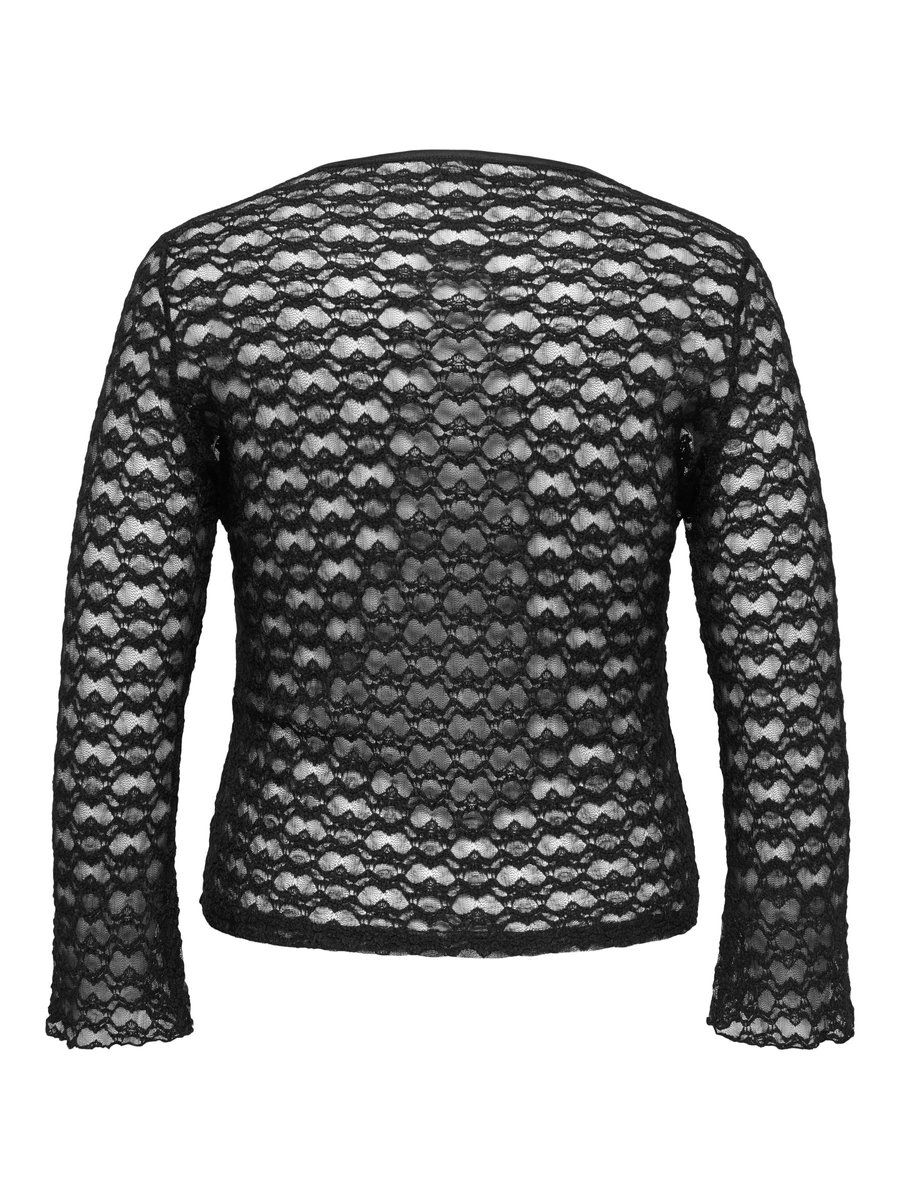 ONLY CARMAKOMA - CARAYA L/S O-NECK A-SLEEVE LACE TOP JRS Dames Blazer/Colbert