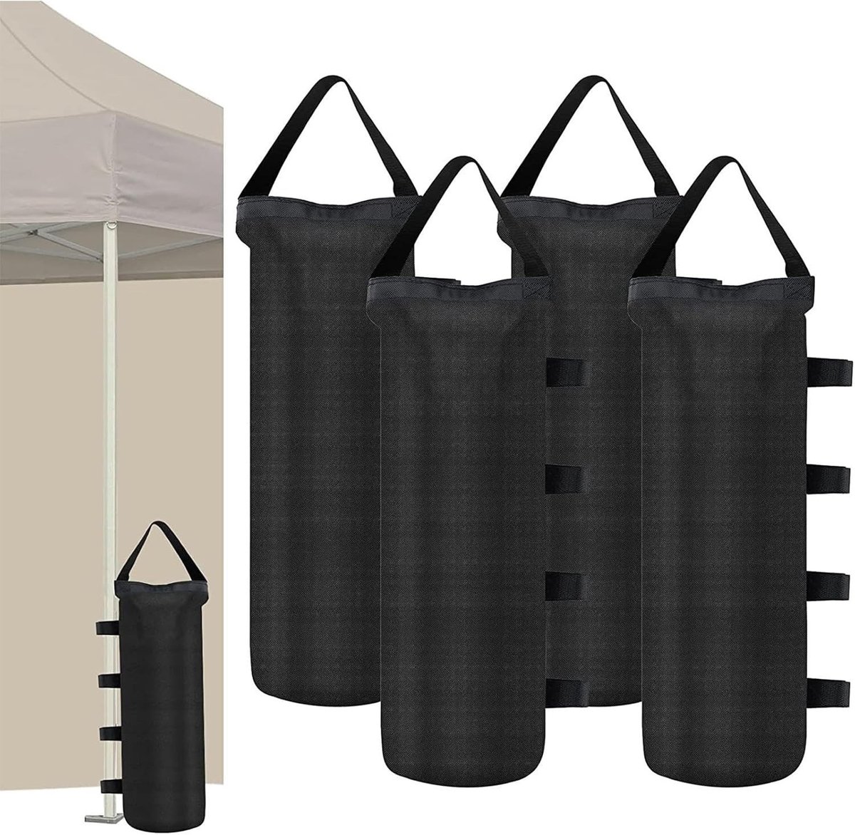 Set van 4 Zandzakken voor Tenten, Sterke 600D Leggewichten voor Gazebo's, Ideaal voor Buiten, Terras en Evenementen