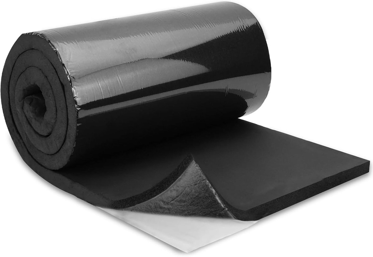 Isolatiemat voor Auto, 20 mm, 150 x 30 cm, Geluidsisolatie, Zelfklevend, Brandwerend, Vochtbestendig, Waterdicht, Perfect voor Geluidsreductie en Comfort