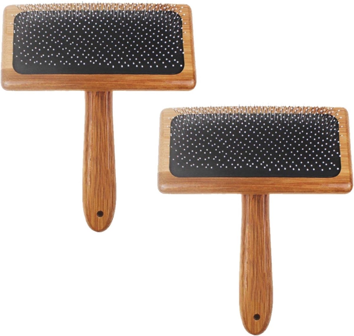 Houten Kaardeborstels voor Viltbewerking en Dierenverzorging - 2 Stuks, Ideaal voor Schoonmaken en Weven (Grootte: L)
