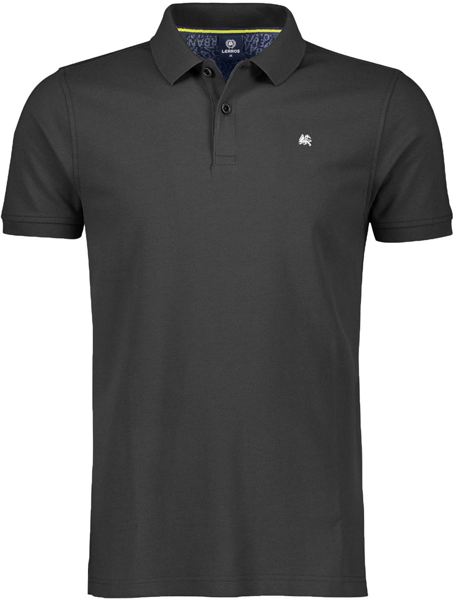 LERROS Basic Poloshirt in klassischer Passform und Piquéqualität , Maat: XXXL , Kleur: BLACK , 100% Baumwolle