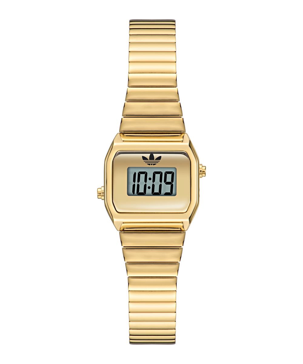 Adidas Originals Digital Two Xs AOST26528 Horloge - Staal - Goudkleurig - Ø 20 mm