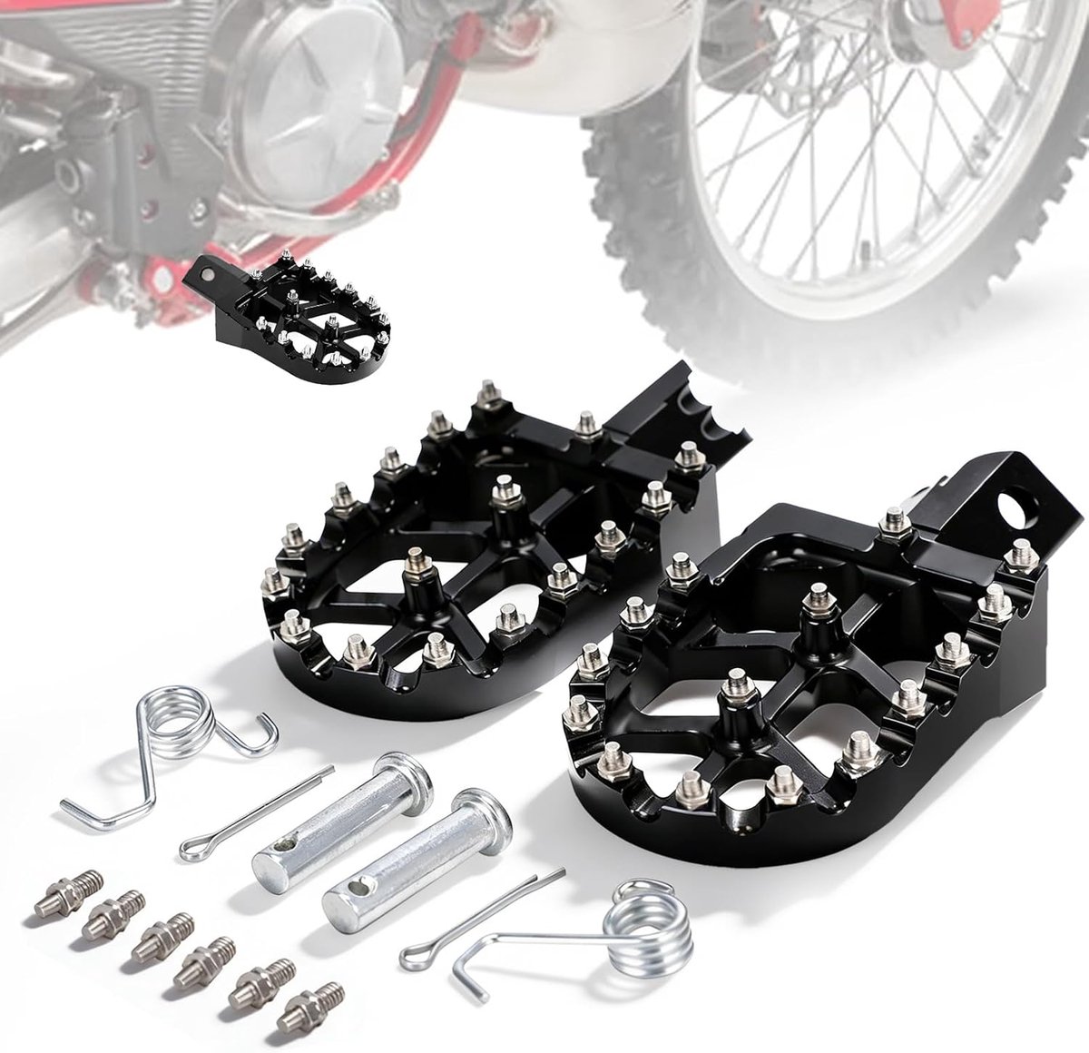 CNC aluminium motorvoetsteunen voor GasGas 85, EC250 en EC300, Stevig Zwart - ShopVlot