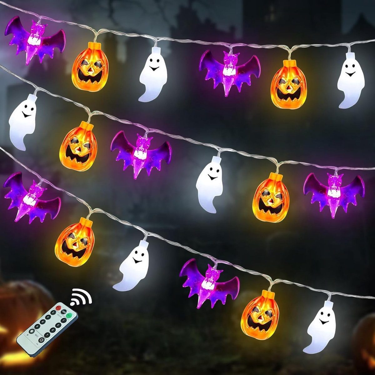 Halloween Lichtketting - Blauw - 300 cm - Waterdicht met LED - Voor Binnen en Buiten