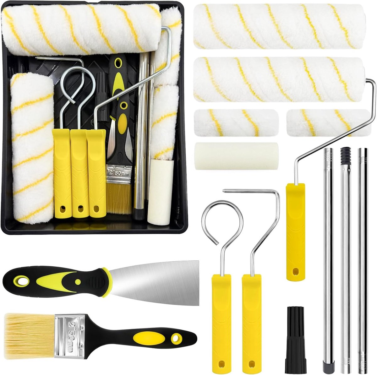12-piece paint roller wall paint roller wool paint roller, lacquer roller - ShopVlot