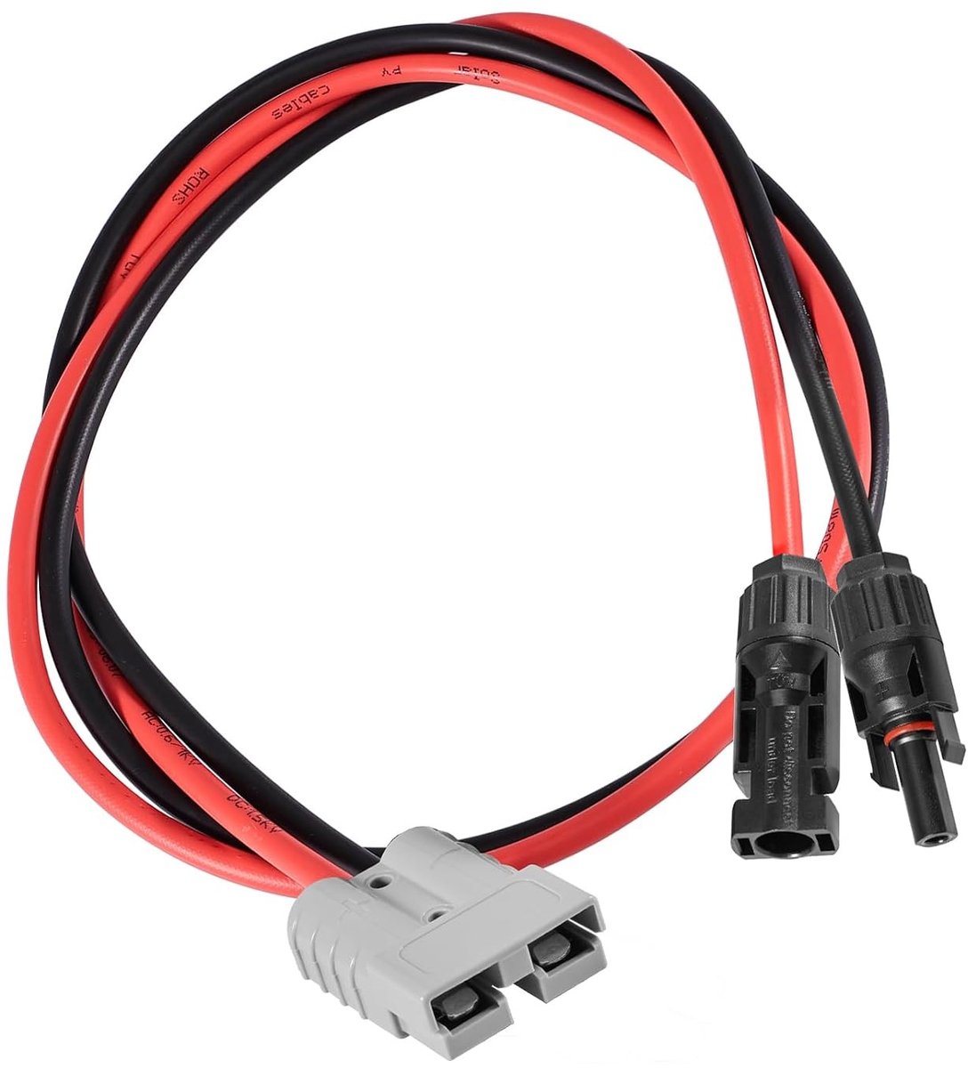 Solar Plug naar 50A Anderson Plug Kabel 100 cm 12AWG 600V - Verlengkabel voor Zonnepaneel Installatie, Duurzaam en Betrouwbaar