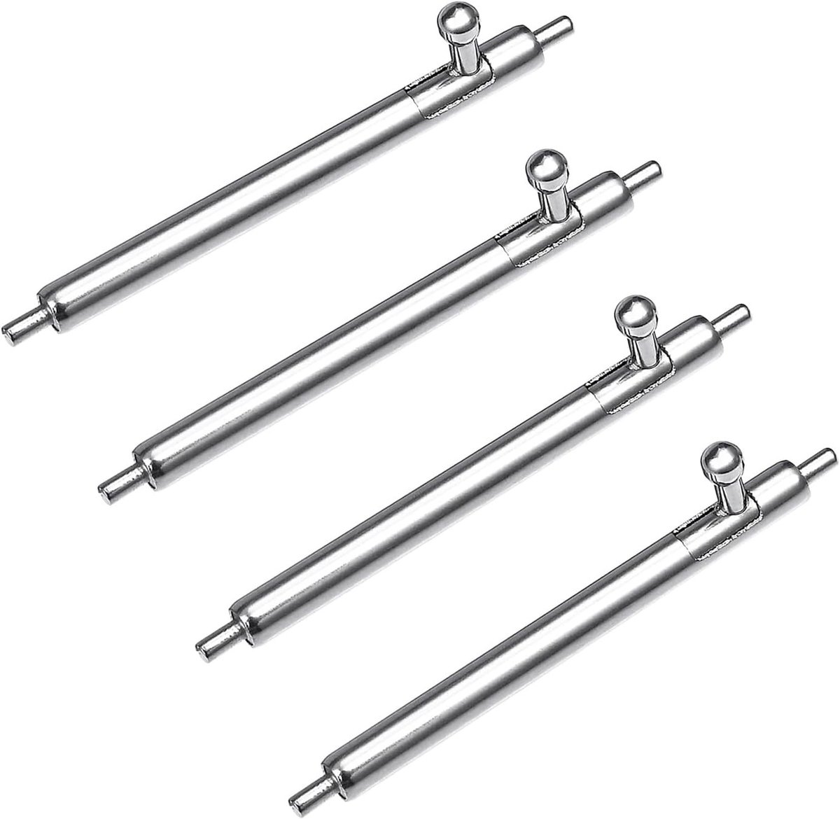 4 Packs Snelle Ontgrendelings Veerpen, Vervangingspennen voor Armbanden, RVS, 14-24 mm, Accessoires voor Horloges en Sieraden