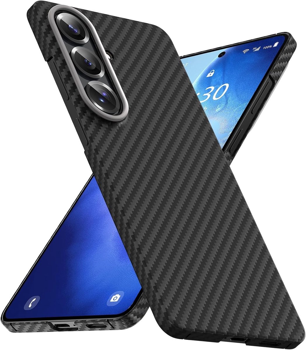 Ultra dunne aramidvezel case voor Samsung Galaxy S26, robuuste bescherming voor camera en elegant design, 1500D kwaliteit