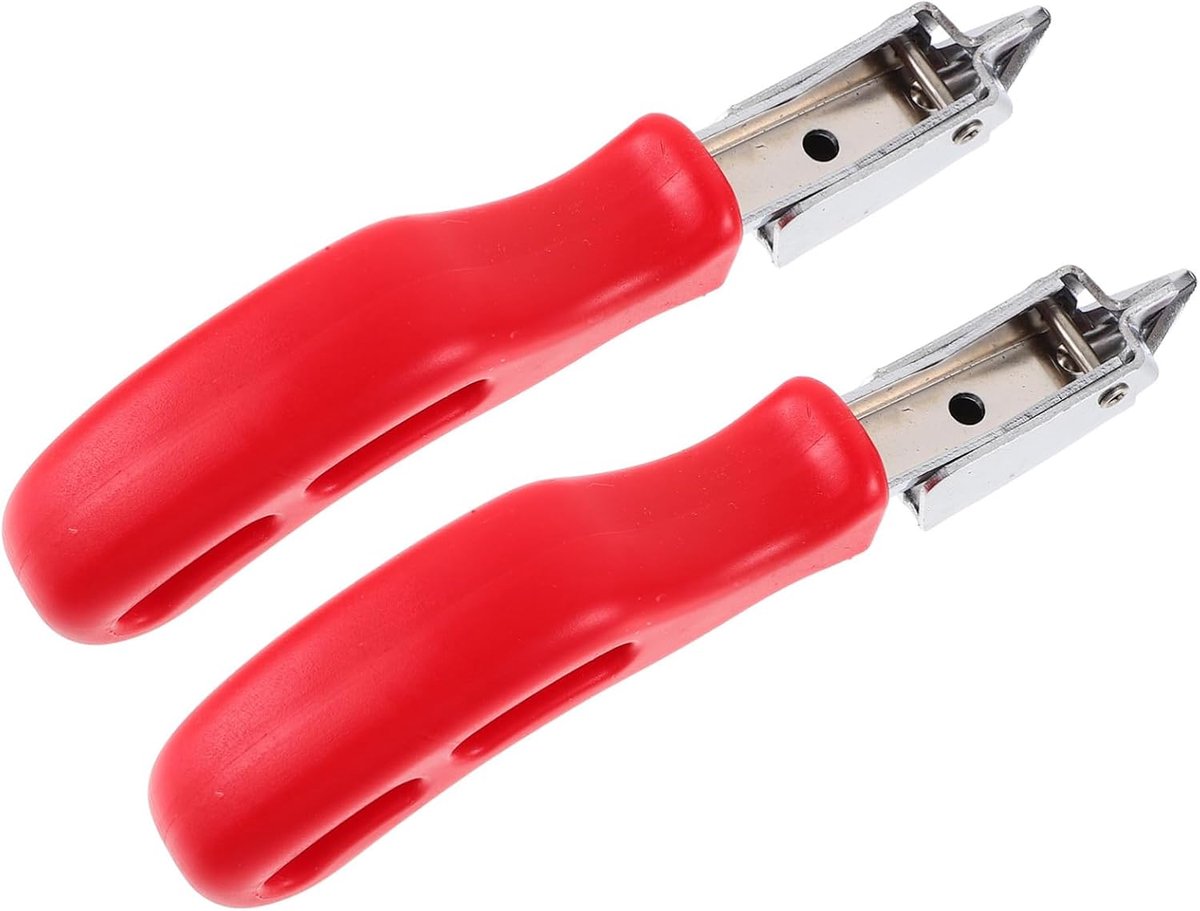 Nietjesverwijderaar Bekleding - Nietjestrekker Hefboom - Meubels Repareren - Ergonomisch Hefboomontwerp - 16 cm - Rood
