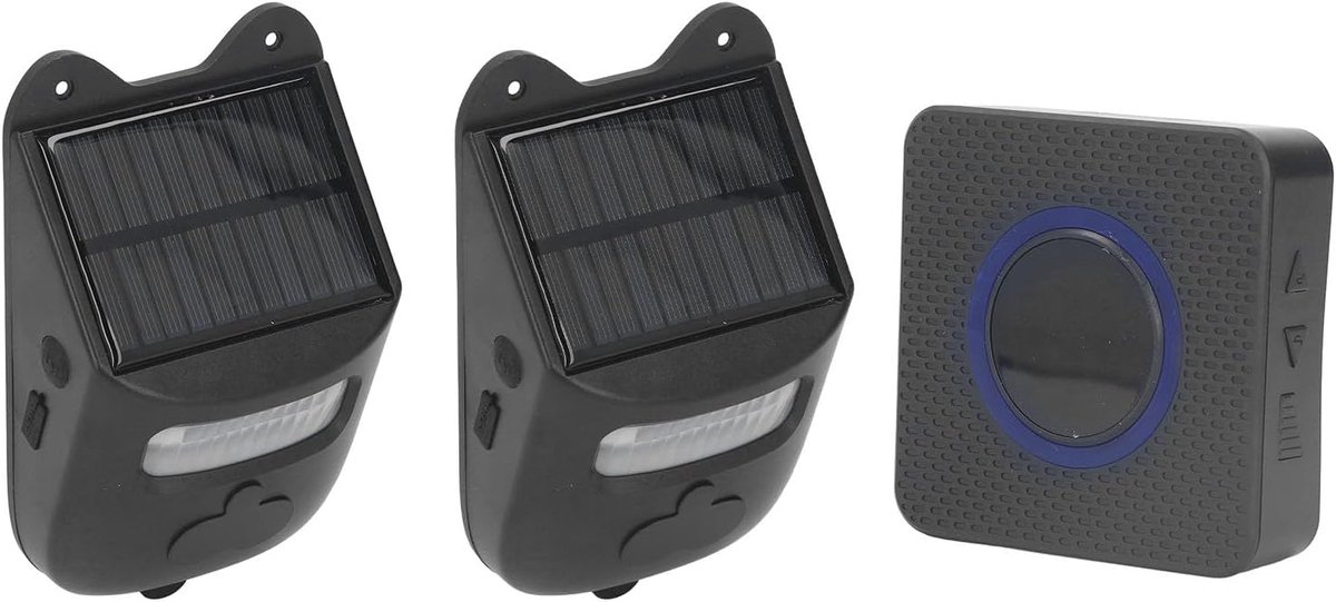 Zonne-alarm met Sirene - Bewegingsmelder Buiten - Beveiliging Huis - 120 Graden Detectiehoek - IP65 Waterdicht - Wit