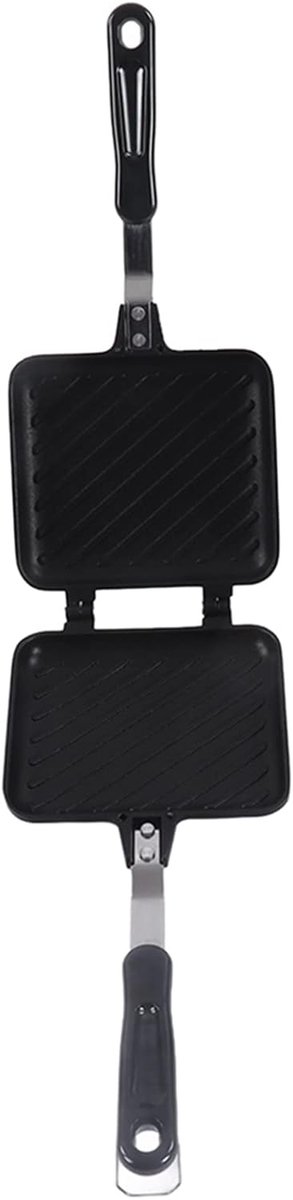 Panini Maker Pan - Broodjes Grill - Broodjes Maken - Anti-aanbak Laag - 35x15 Cm - Zwart
