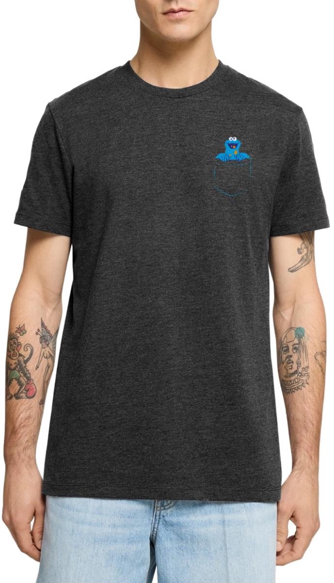Sesamstraat Koekiemonster In Een Zak Premium T Shirt Heren