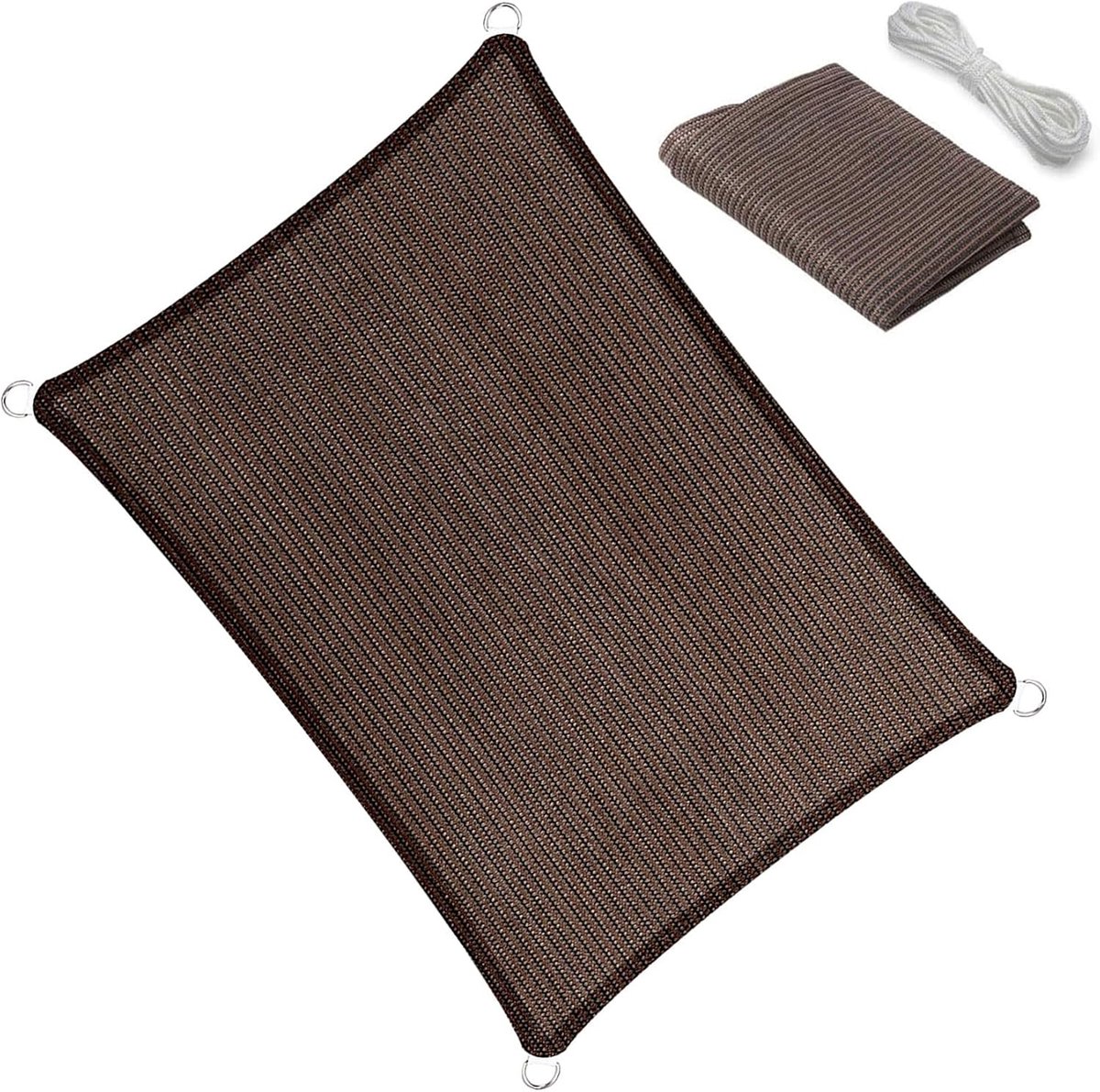Rechthoekig Zonnedoek - Schaduwdoek Tuin - Buiten Ontspannen - Ademend HDPE Materiaal - 46