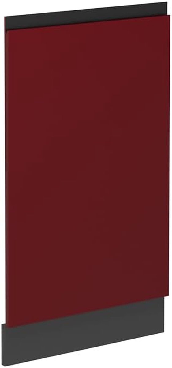 Vaatwasserfrontpaneel Paneel vaatwasser Keuken Integratie Greeploos Design 45 cm Rood