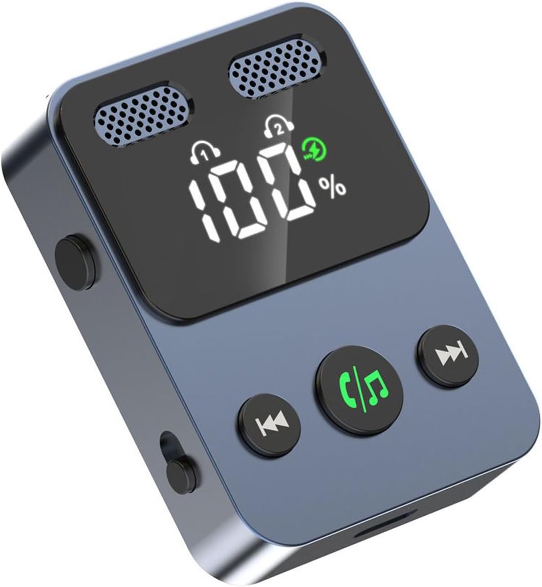 Draadloze Audio Zender - Audio Adapter - Muziek Streamen - 2-in-1 Functie - 10 meter bereik - Grijs