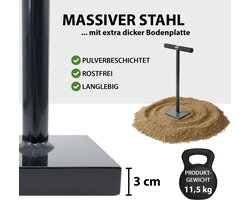 TRUTZHOLM Grondstamper 11,5kg - 20x20cm Smeedijzeren Grondplaat - Heavy Duty Handstamper T-Handgreep Schuimstof Tuinstamper