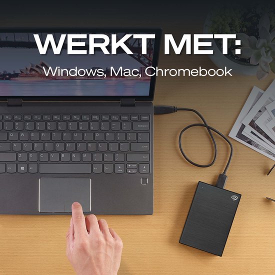 Seagate One Touch - Draagbare externe harde schijf - Wachtwoordbeveiliging - 4TB - Zwart van Merkloos — afbeelding 4