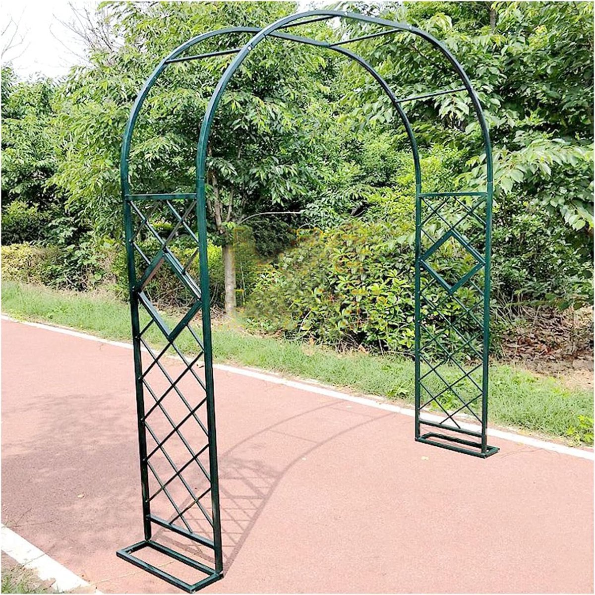 Rozenboog Tuinboog - Klimplantenboog Tuinframen - Planten Ondersteunen - Gegalvaniseerde Stalen Buis - B220xH230cm - Groen