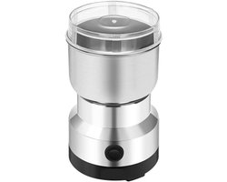 Elektrische Koffiemolen - Braammolen Slijpmachine - Vers Malen Ingrediënten - Krachtige Koper Motor - 300 Ml Capaciteit - Zilver