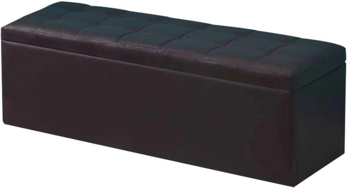Opbergottomane - Zitbank met opbergruimte - Extra opbergruimte - Met scharnier - 40 cm - Zwart